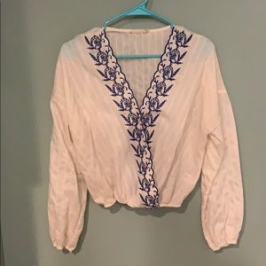 Sheer white crop top